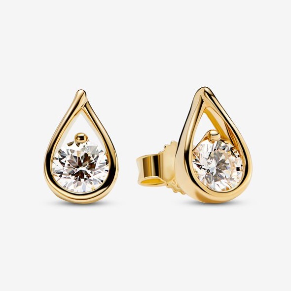 Pandora Australia Brilliance Lab-Created 1.00 Ct Tw Diamond Stud Earrings Gold