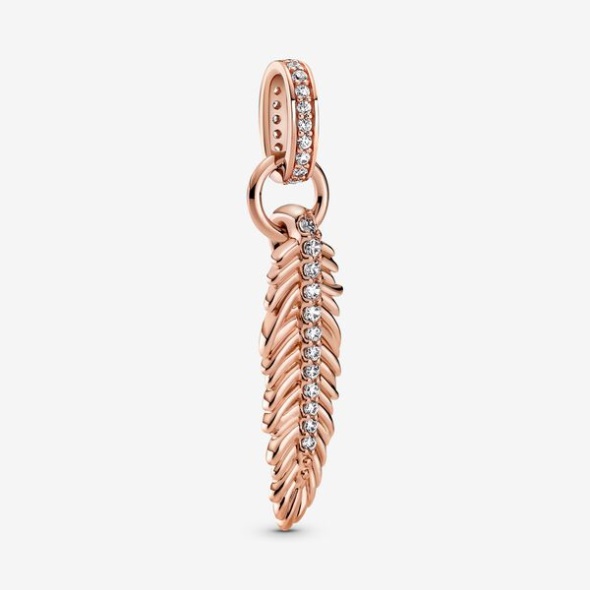 Sparkling Feather Dangle Charm Pandora Australia