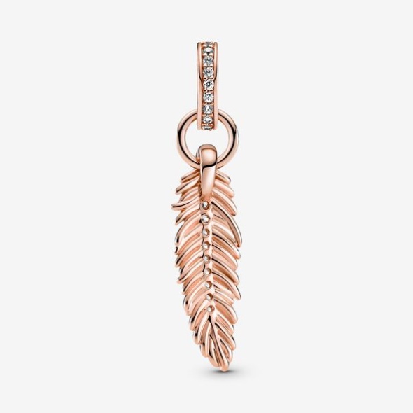 Sparkling Feather Dangle Charm Pandora Australia