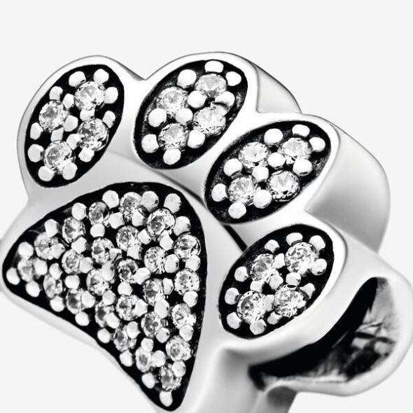 Sparkling Paw Print Charm Pandora Australia Sterling Silver