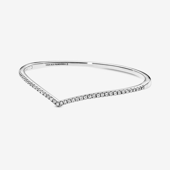 Sparkling Wishbone Bangle Pandora Australia