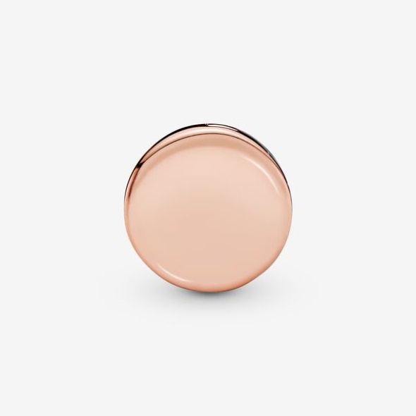 Round Pave Charm Pandora Australia Rose Gold Plated