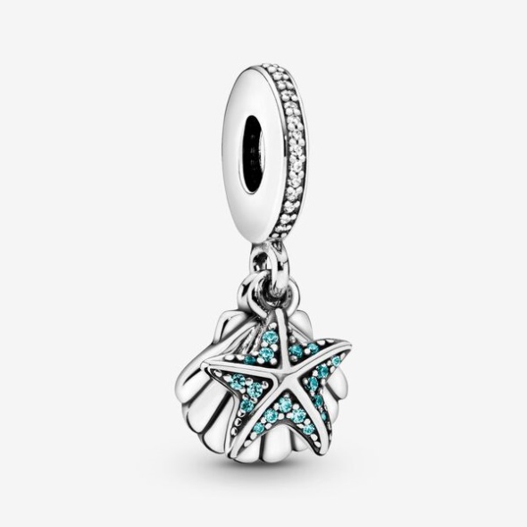 Starfish And Sea Shell Dangle Charm Pandora Australia