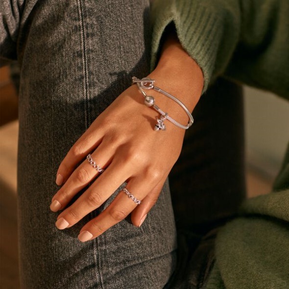 Pandora Australia Moments Mesh Bracelet Sterling Silver