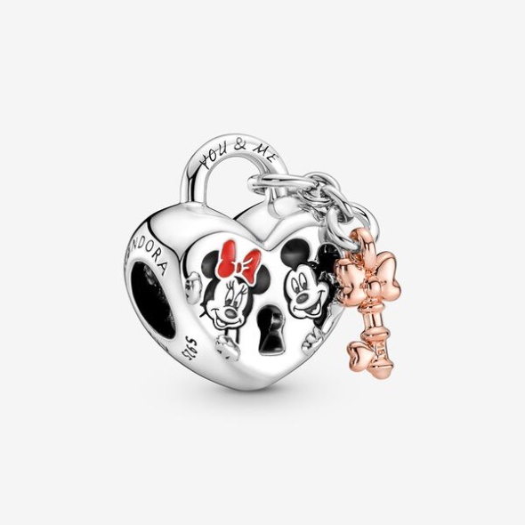 Disney Mickey Mouse Minnie Mouse Padlock Charm Pandora Australia