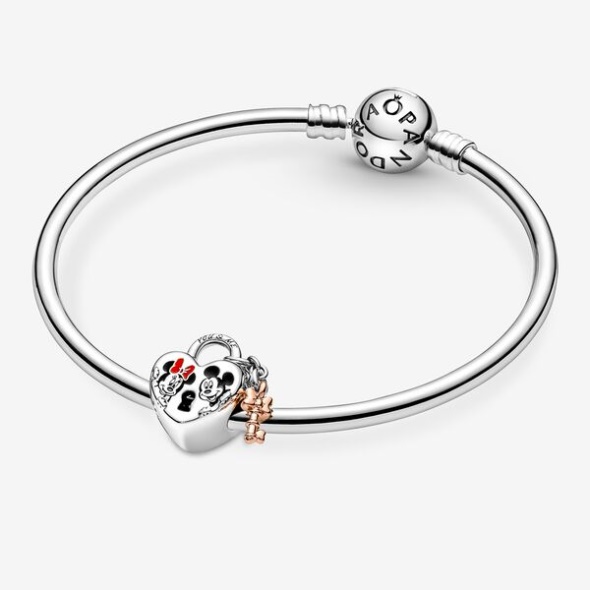 Disney Mickey Mouse Minnie Mouse Padlock Charm Pandora Australia