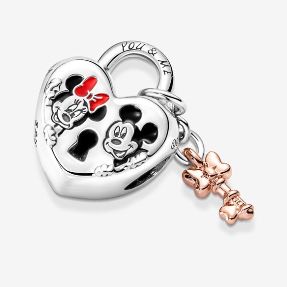 Disney Mickey Mouse Minnie Mouse Padlock Charm Pandora Australia