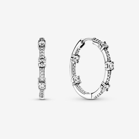 Sparkling Pave Bars Earring And Necklace Set Pandora Australia