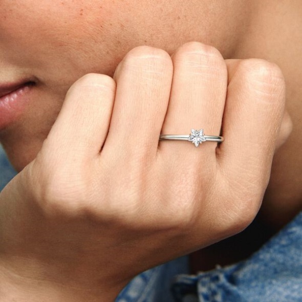 Celestial Sparkling Star Solitaire Ring Pandora Australia
