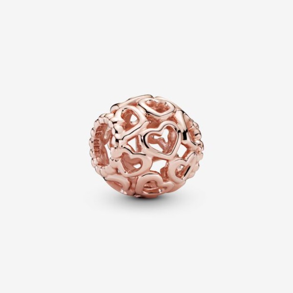 Hearts All Over Charm Pandora Australia Rose Gold Plated