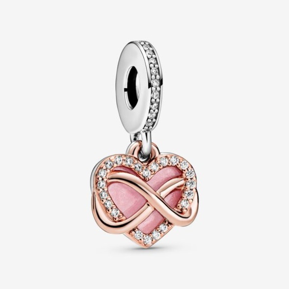 Sparkling Infinity Heart Dangle Charm Pandora Australia