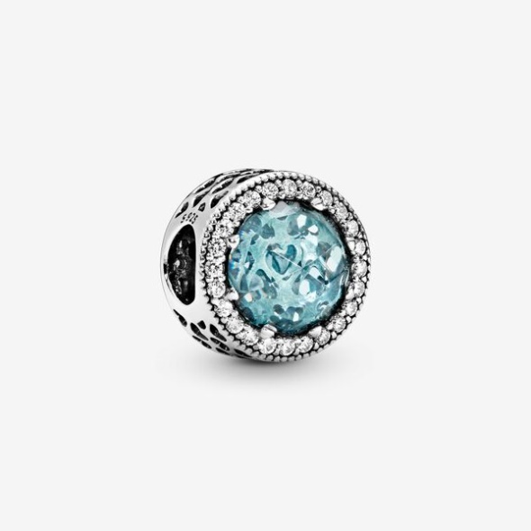 Sparkling Glacier Blue Charm Pandora Australia