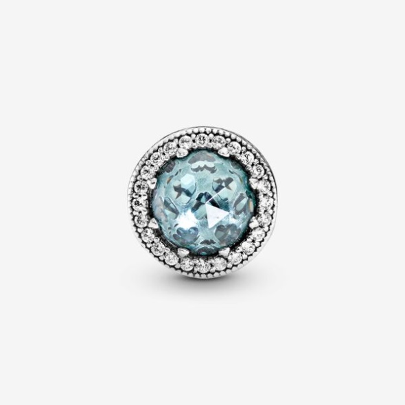 Sparkling Glacier Blue Charm Pandora Australia