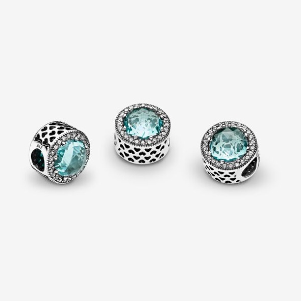 Sparkling Glacier Blue Charm Pandora Australia