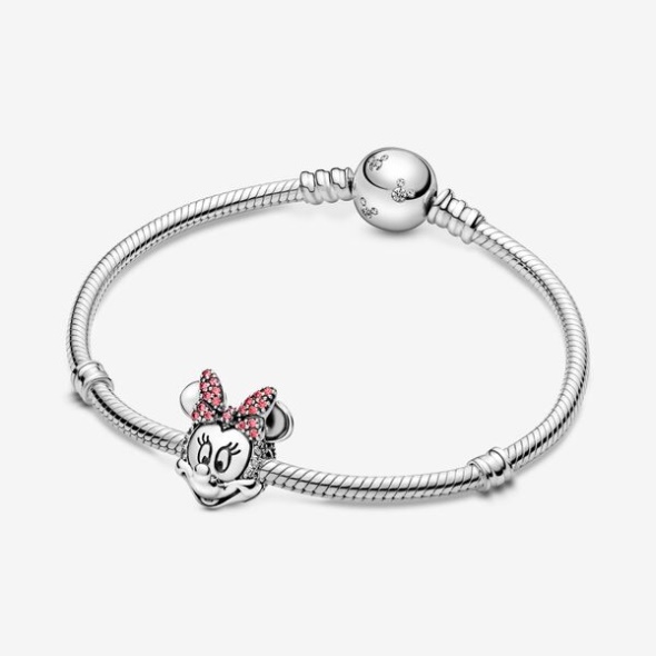Disney Minnie Mouse Pink Pave Bow Clip Charm Pandora Australia