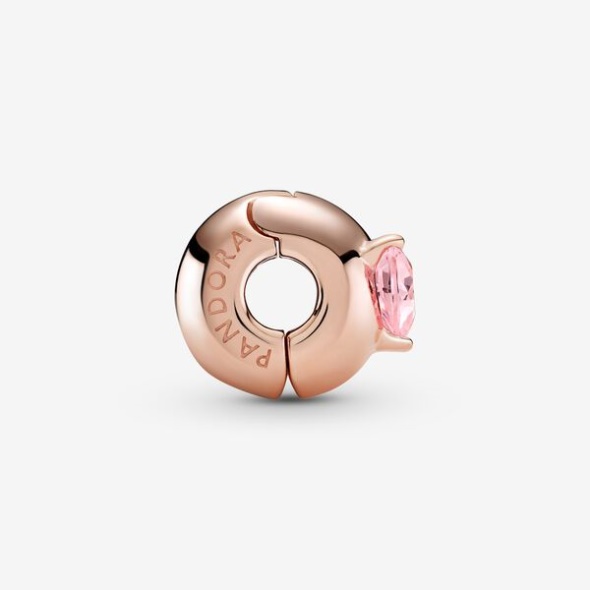 Pink Heart Solitaire Clip Charm Pandora Australia