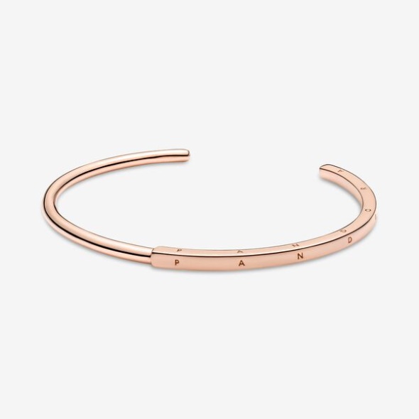 Pandora Australia Signature I-D Open Bangle Rose Gold Plated