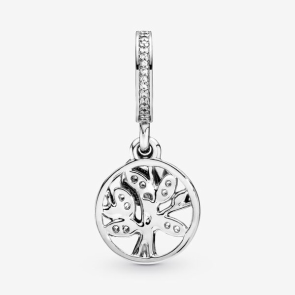 Sparkling Family Tree Dangle Charm Pandora Australia Two-Tone