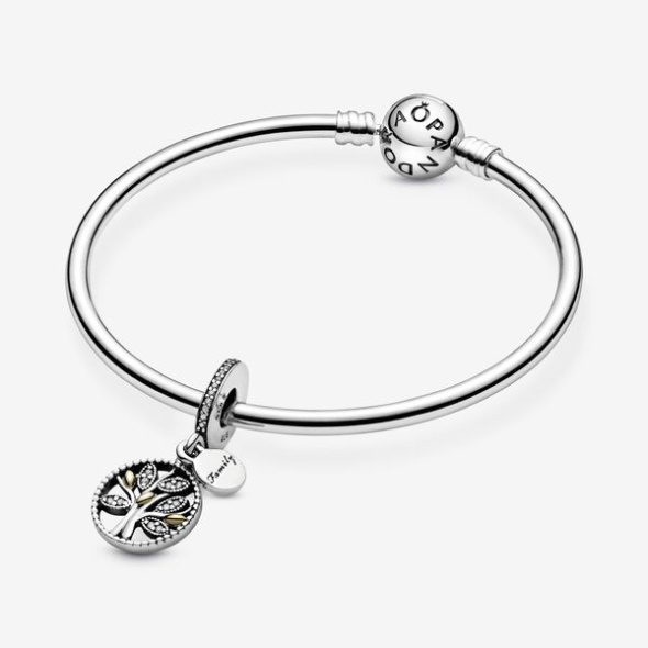 Sparkling Family Tree Dangle Charm Pandora Australia Two-Tone