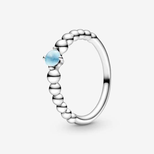 December Sky Blue Beaded Ring Pandora Australia