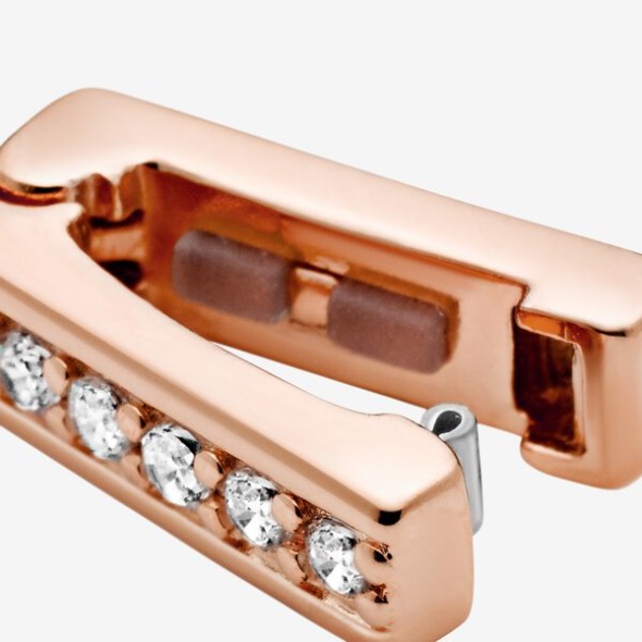 Sparkling Clip Charm Pandora Australia Rose Gold Plated