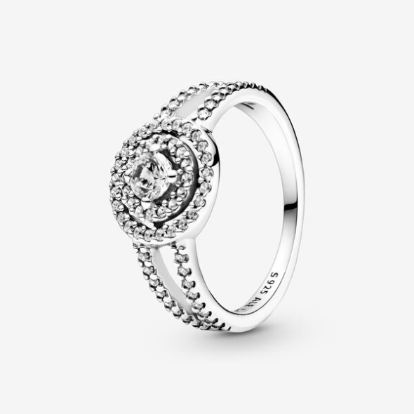 Sparkling Double Halo Ring Pandora Australia