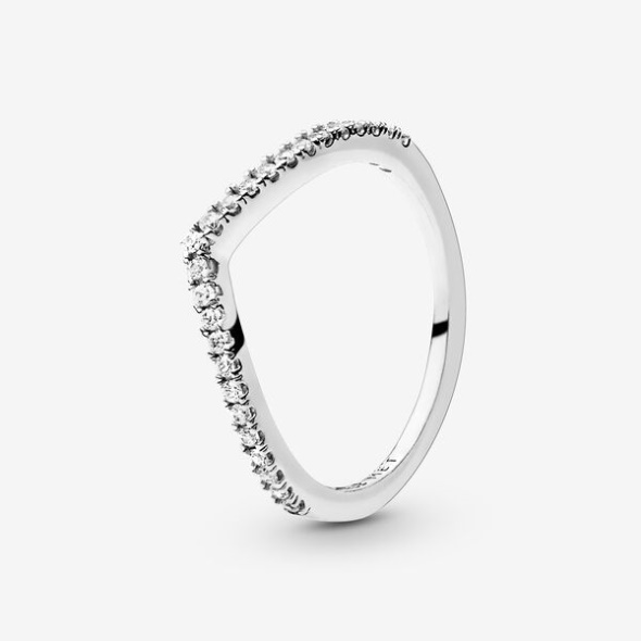 Sparkling Wishbone Ring Pandora Australia Sterling Silver