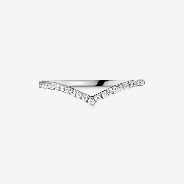 Sparkling Wishbone Ring Pandora Australia Sterling Silver