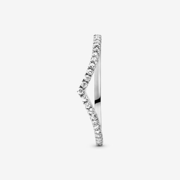 Sparkling Wishbone Ring Pandora Australia Sterling Silver