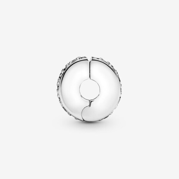 Clear Pave Clip Charm Pandora Australia Sterling Silver