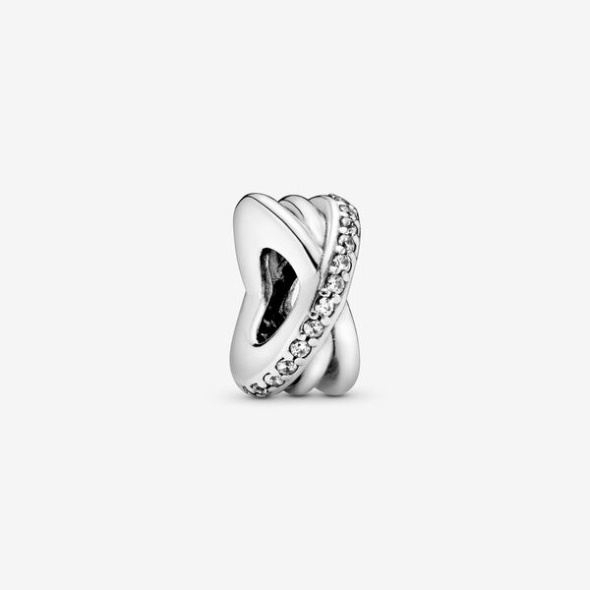 Sparkling And Polished Lines Spacer Charm Pandora Australia