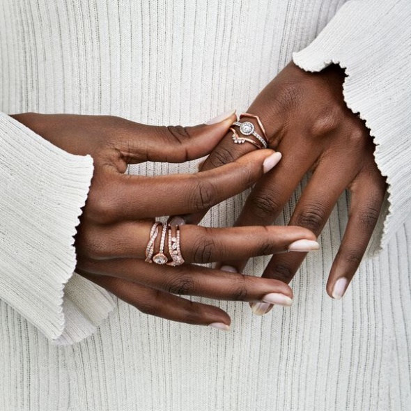 Classic Sparkle Halo Ring Pandora Australia Rose Gold Plated