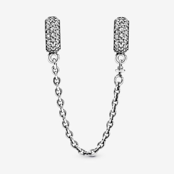 Sparkling Pave Safety Chain Charm Pandora Australia