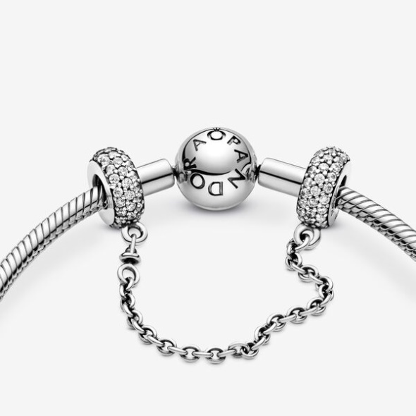 Sparkling Pave Safety Chain Charm Pandora Australia