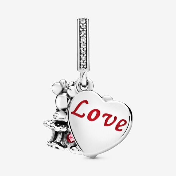 Disney Mickey Mouse Minnie Mouse Love Dangle Charm Pandora Australia