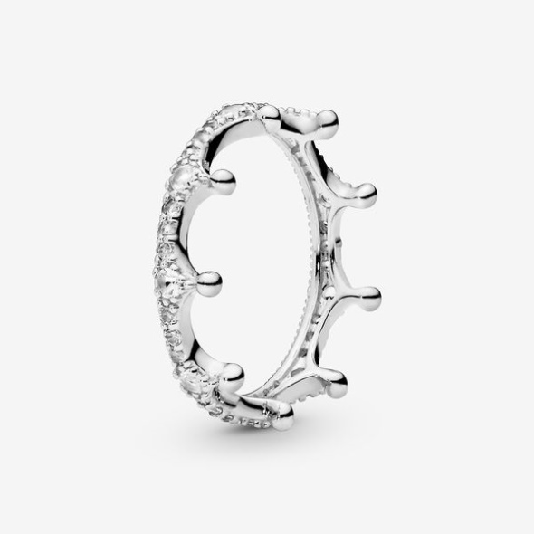 Clear Sparkling Crown Ring Pandora Australia Sterling Silver