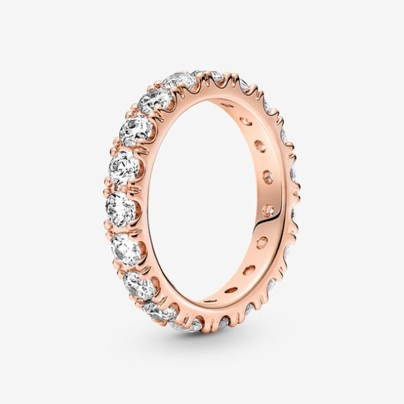 Sparkling Row Eternity Ring Pandora Australia Rose Gold Plated