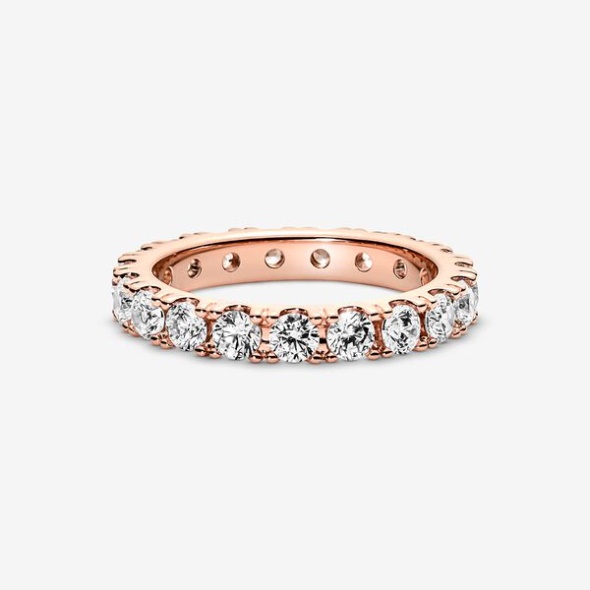 Sparkling Row Eternity Ring Pandora Australia Rose Gold Plated