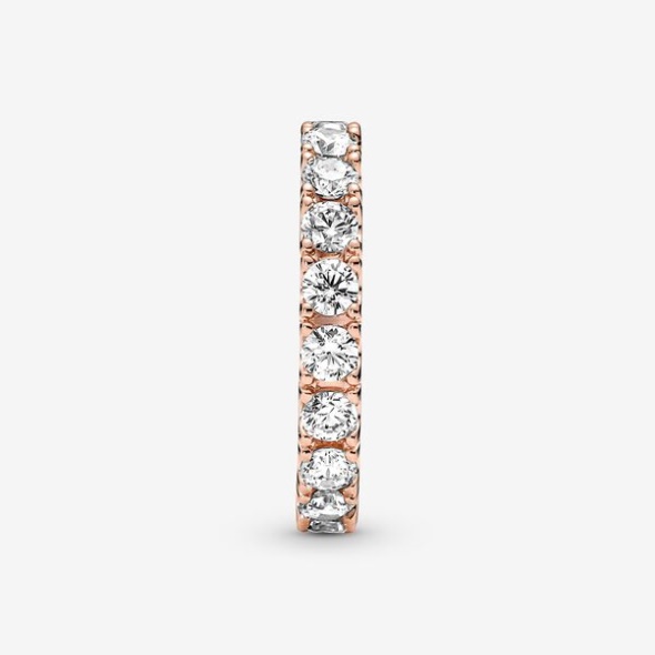 Sparkling Row Eternity Ring Pandora Australia Rose Gold Plated