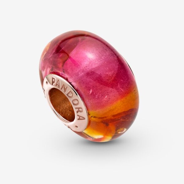 Glittering Sunset Murano Glass Charm Pandora Australia