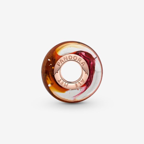 Glittering Sunset Murano Glass Charm Pandora Australia