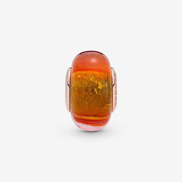 Glittering Sunset Murano Glass Charm Pandora Australia