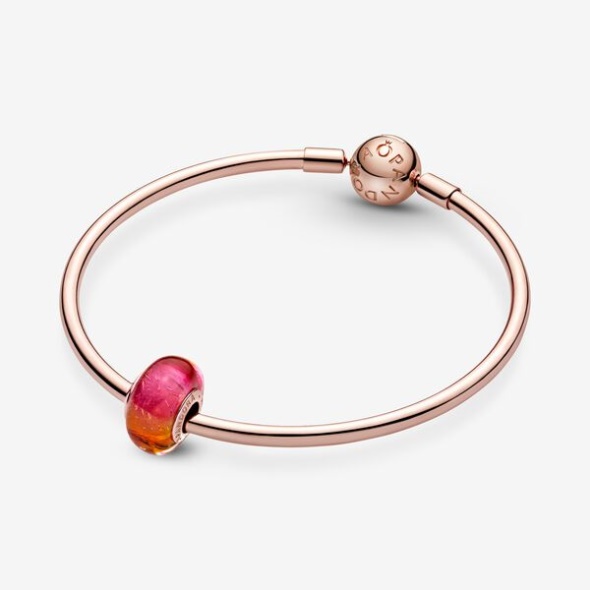 Glittering Sunset Murano Glass Charm Pandora Australia