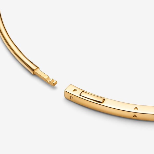 Pandora Australia Signature I-D Bangle Gold