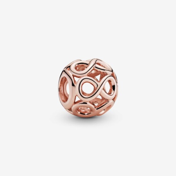 Openwork Infinity Charm Pandora Australia Rose Gold Plated