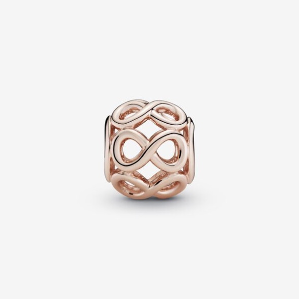 Openwork Infinity Charm Pandora Australia Rose Gold Plated