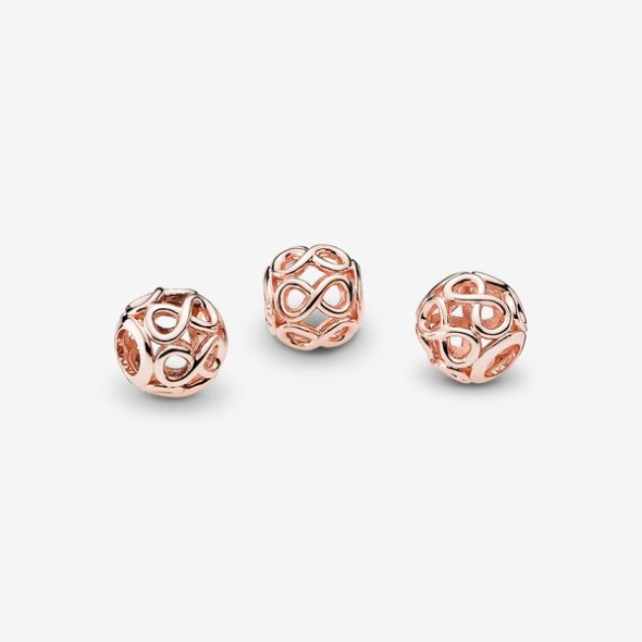 Openwork Infinity Charm Pandora Australia Rose Gold Plated