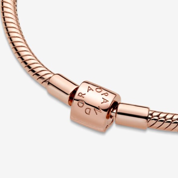 Pandora Australia Moments Barrel Clasp Snake Chain Bracelet