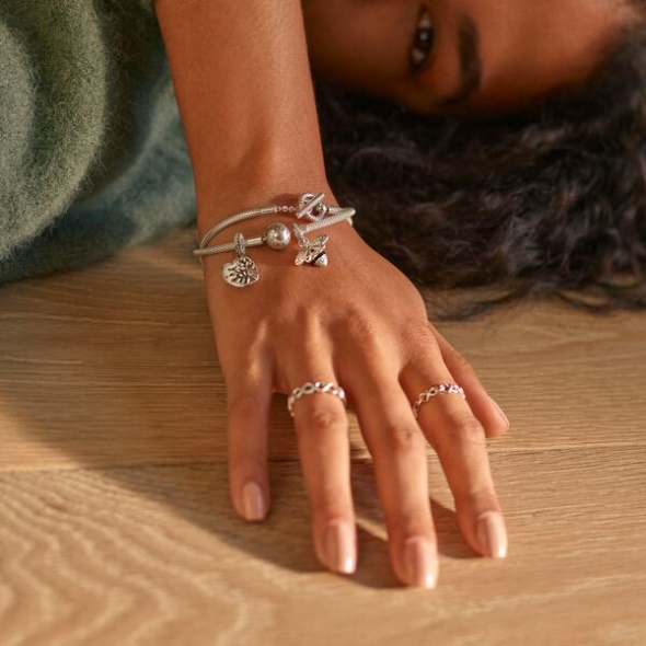 Two-Tone Family Tree Heart Dangle Charm Pandora Australia