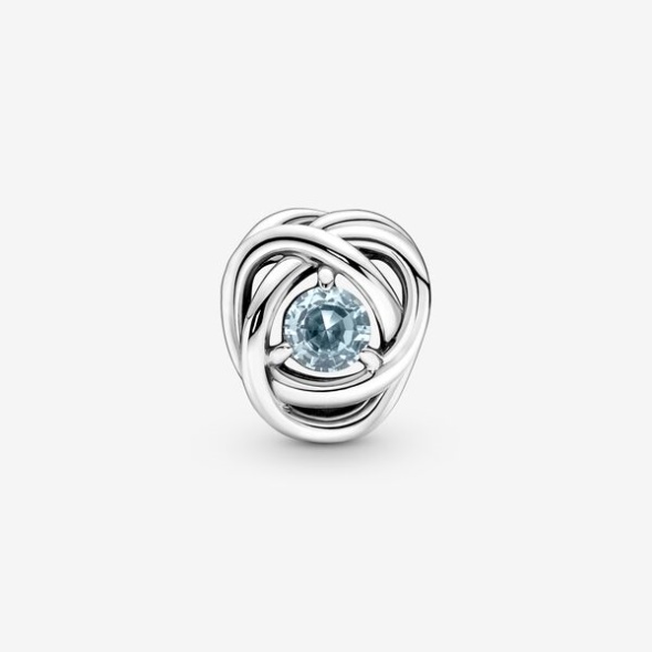 March Sea Aqua Blue Eternity Circle Charm Pandora Australia